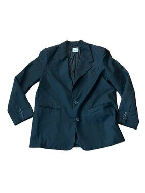 Aritzia Sunday Best Blazer Single Breast Black Oversized Relaxed Fit Size Medium